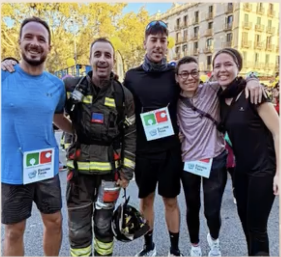 Hem corregut amb els bombers!